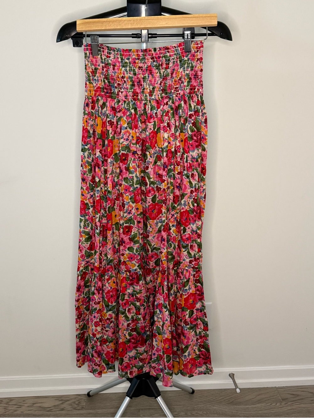 Natural Life Convertible Floral Maxi Skirt Strapless Dress Removable Straps XS - Picture 6 of 9